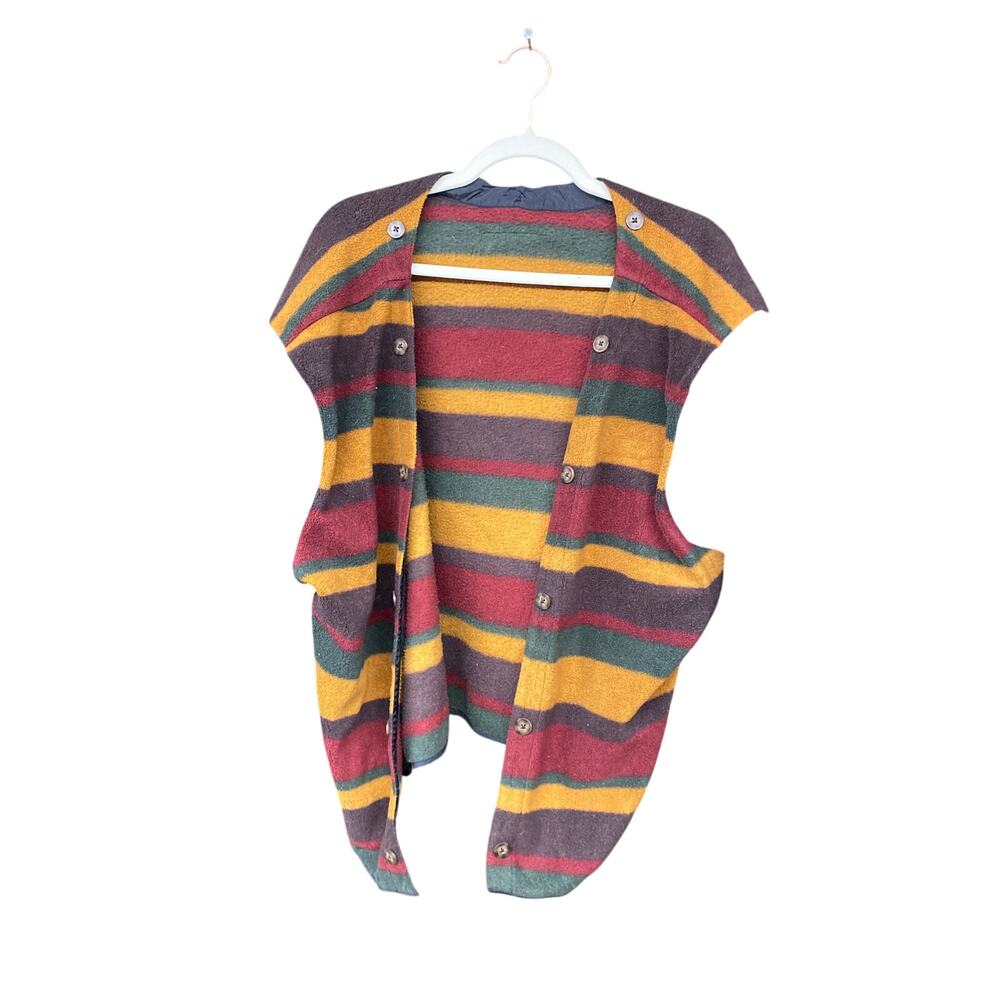 Quirky Quilted Blanket Homemade WOOLRICH STRIPE JACKET XL